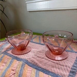 Set of Pink Cocktail Glasses